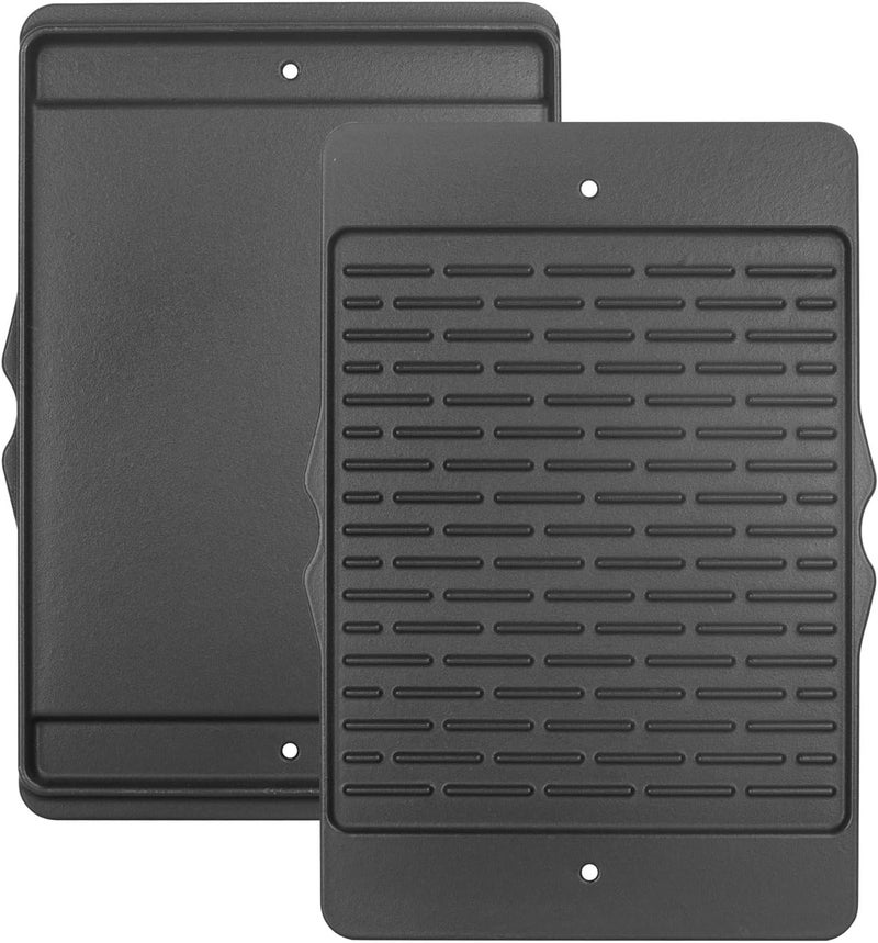 DELSbbq 7598 Grill Griddle for Weber Spirit 300 & II 300 Series Grills, Reversible Cast Iron Griddle Plate for Weber Spirit I & II E-310 S-310 E-315 S-315 E-320 E-330 - Image 1